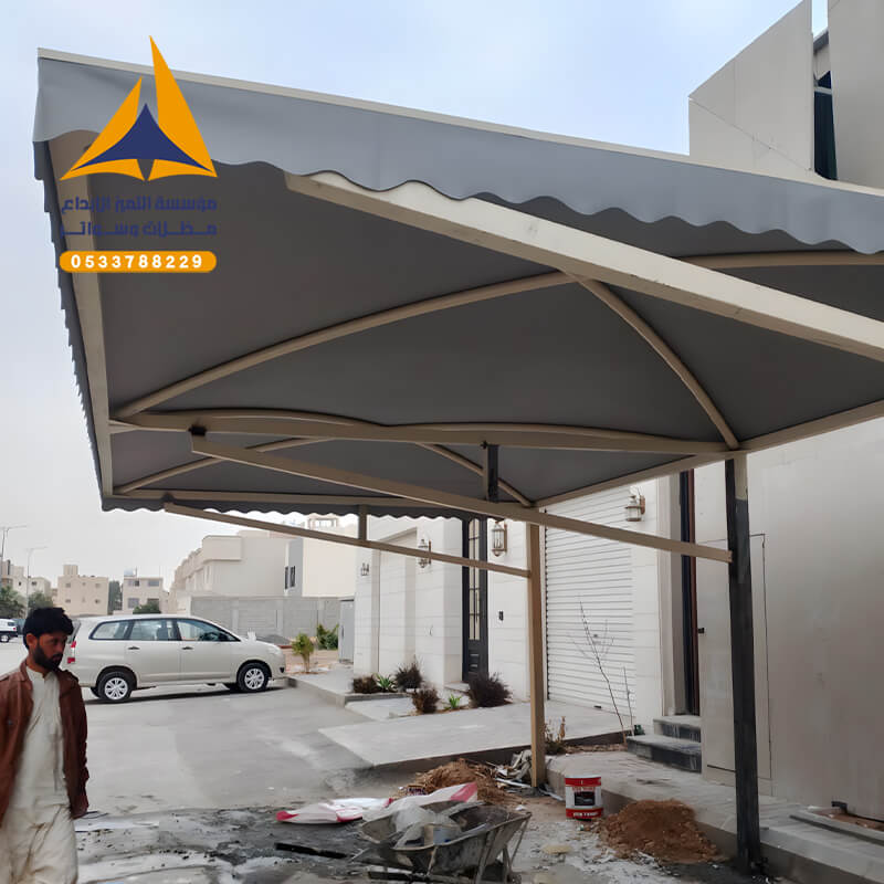 مظلات سيارات قماش بي في سي الرياض