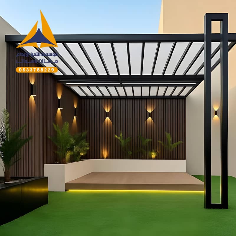 تركيب برجولات فالرياض حديد مع لكسان